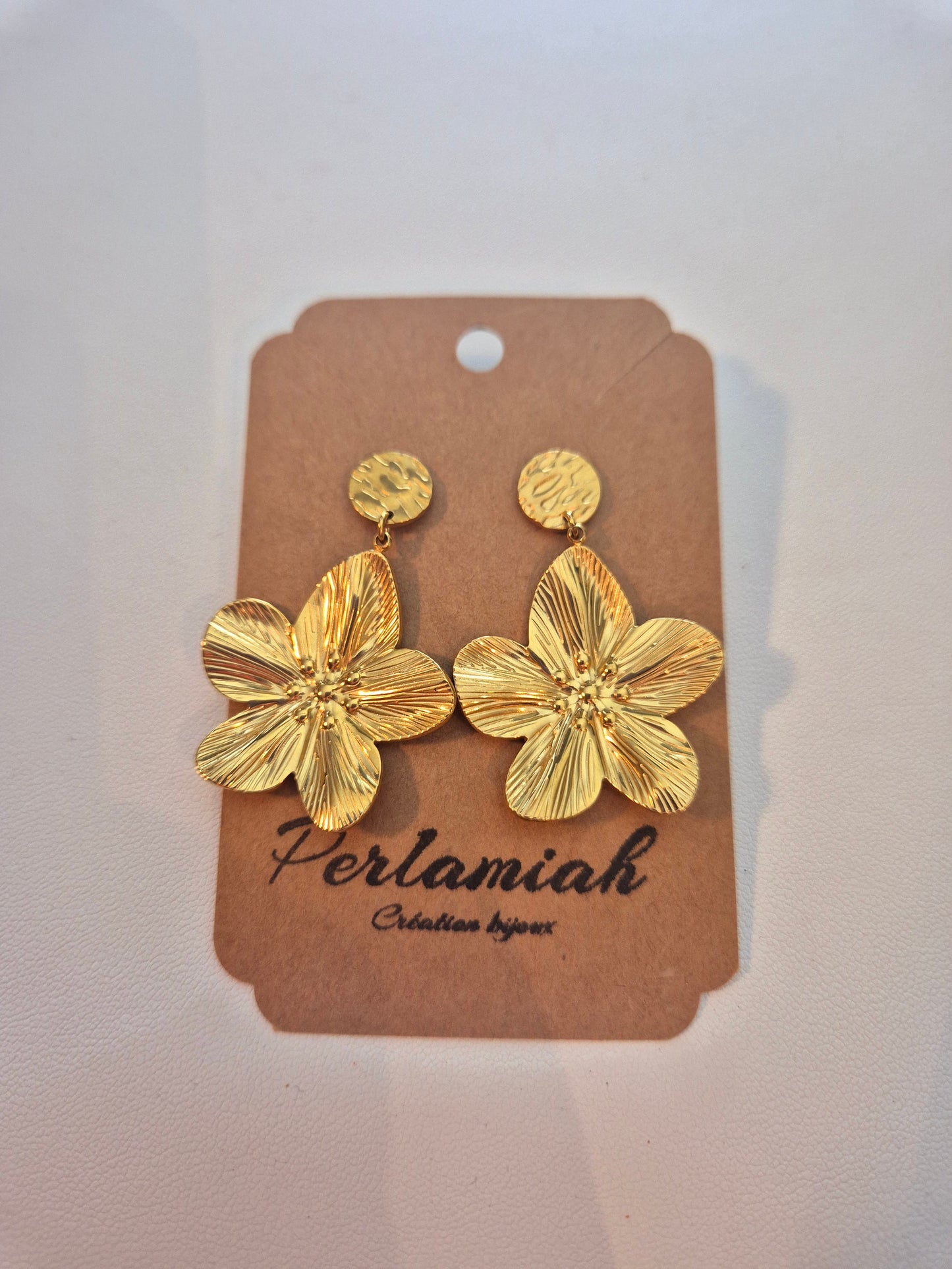 Boucles d'oreilles Camille doré ou argenté