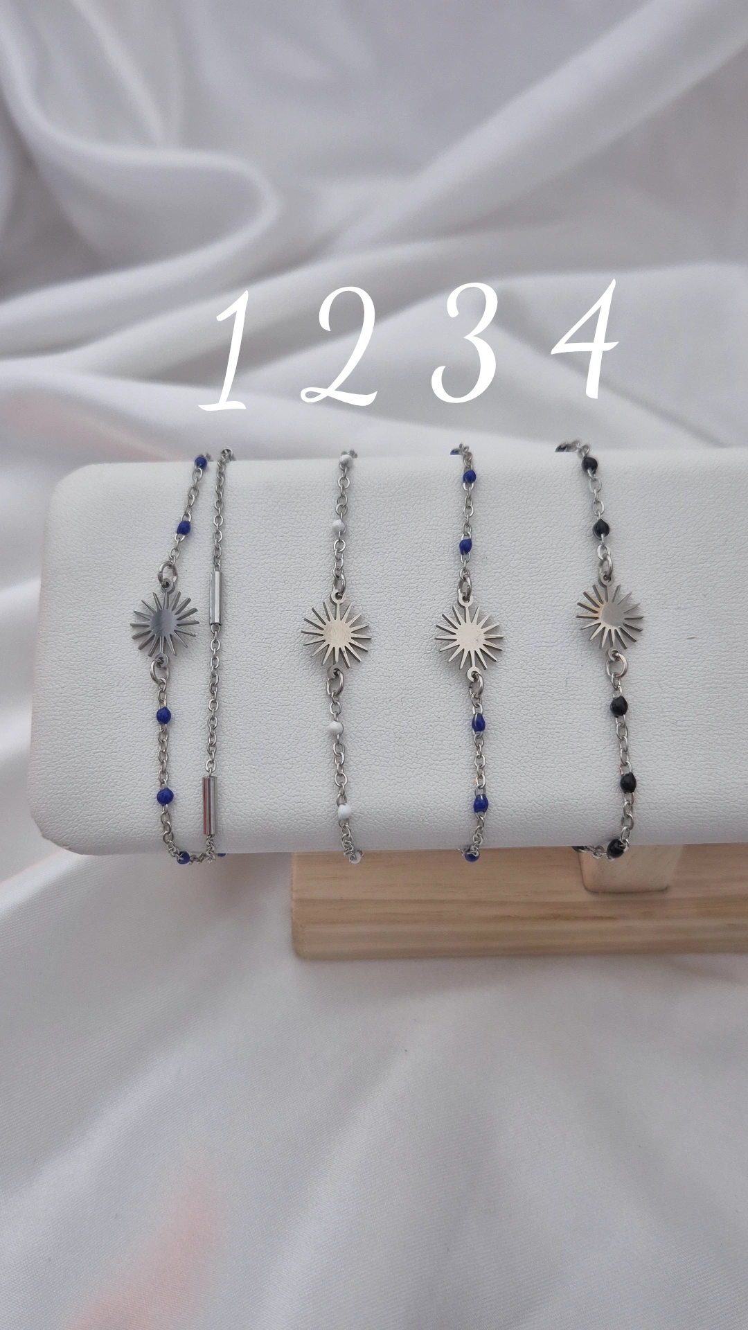 Bracelet argenté soleil