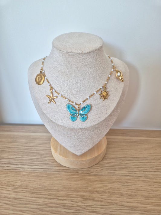 Collier breloques papillon 🦋