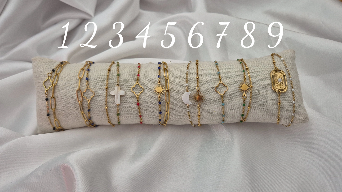 Bracelet acier inoxydable doré