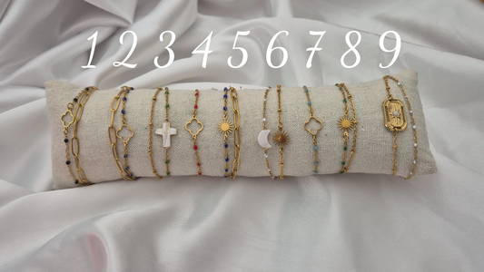 Bracelet acier inoxydable doré